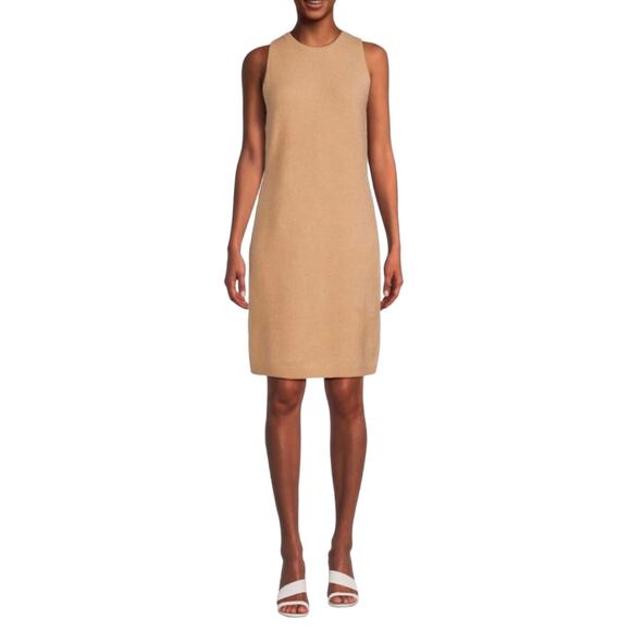 Vince Wool Alpaca Knit Sweater Dress Tan Beige Vest Style XL Large Revolve - Picture 2 of 9